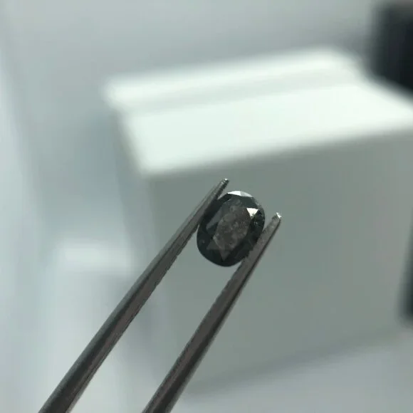 Salt & pepper diamond 14k rose gold ring - Picture 4 of 6